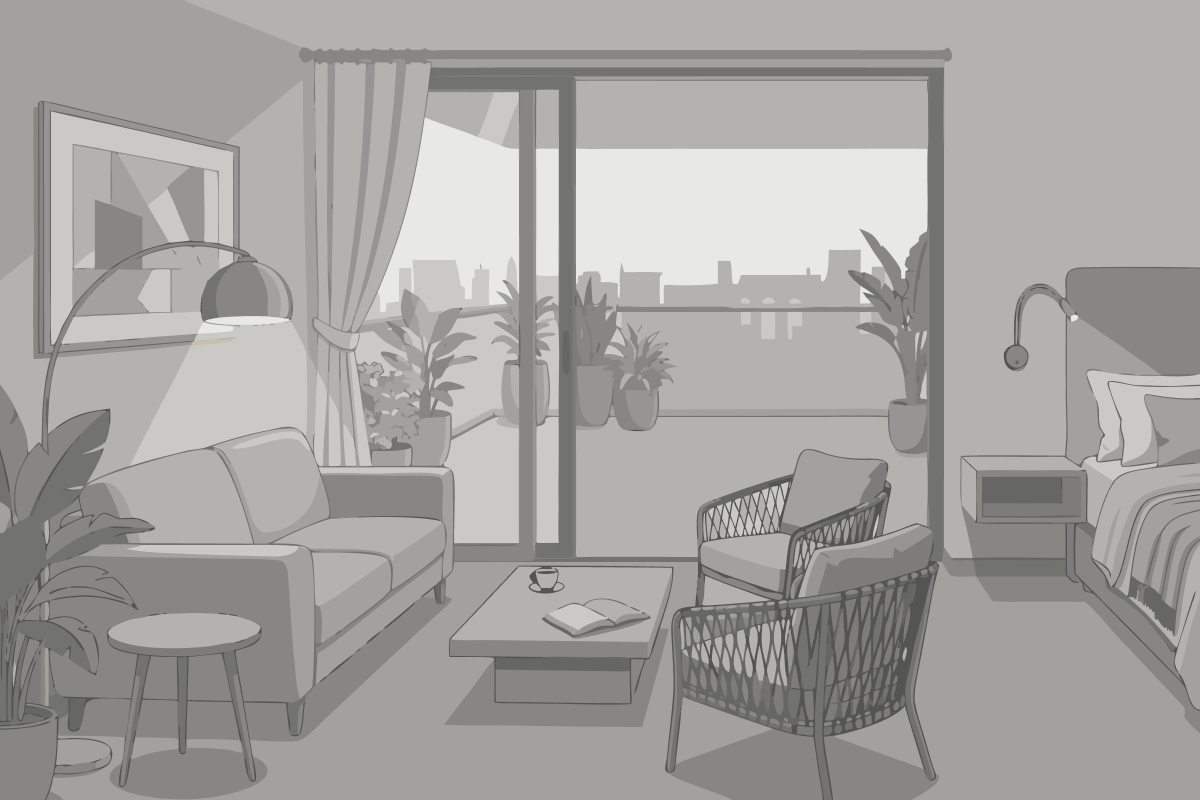 Apartamento com Vista Piscina